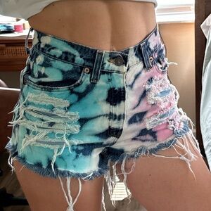 Levi's Multicolor Tie-Dye Jean Shorts